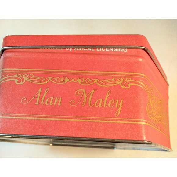 Alan Maley Hexagonal Tin Box Victorian Ice Skating Scene In Harmony Vintage 1996 - Picture 3 of 7